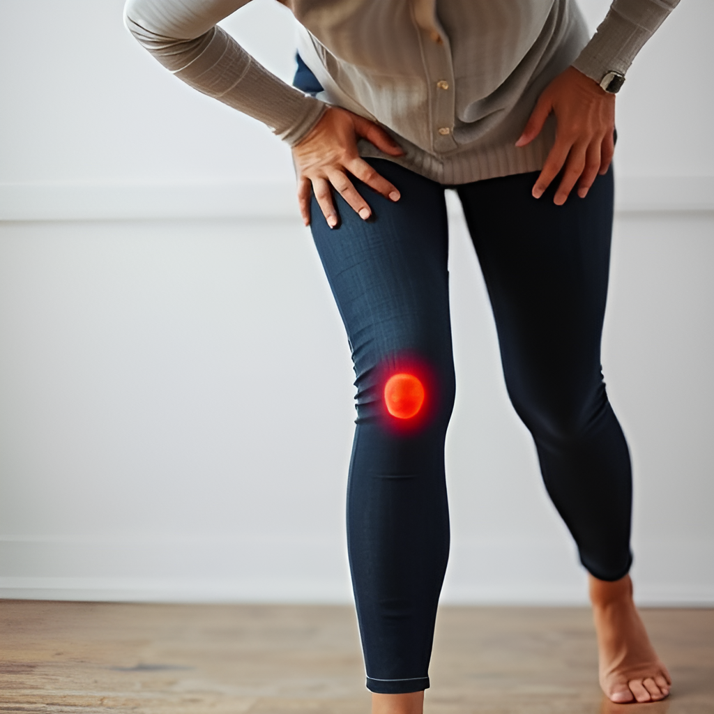 A middle-aged lady with knee pain